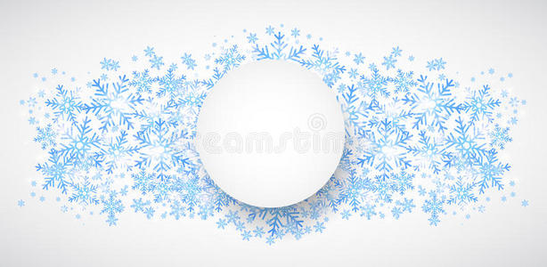 插图 圆圈 落下 假日 冻结 美丽的 卡片 框架 一月 十二月