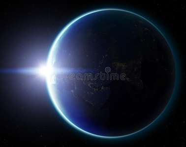 三维行星地球。 这幅图像的元素由美国宇航局提供。 其他