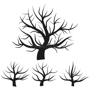 孤独的树的剪影图片-孤独的树的剪影素材-孤独的树的剪影插画-摄图新