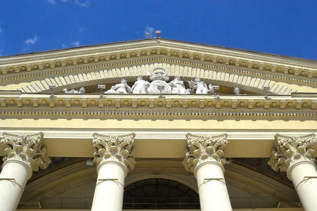 复古的 纪念碑 景象 帝国 首都 苏维埃 宫殿 雕塑 山墙