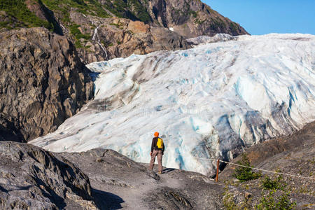 极端 徒步旅行 风景 美国 冰川 伊莱亚斯 自然 远的 公园