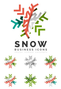 美丽的 新的 插图 圣诞节 签名 公司 标识 晶体 品牌