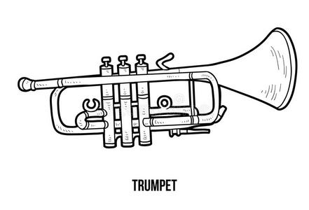 铜管乐器绘画图片