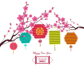 卡片 占星术 花的 假日 灯笼 可编辑 节日 文化 招呼