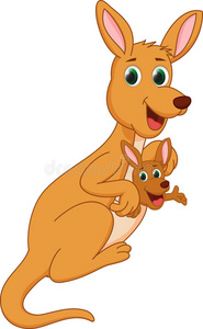 袋鼠妈妈卡通图片