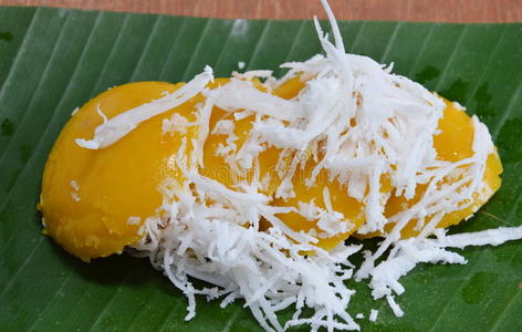 软的 棕榈 甜的 食物 甜点 泰语 烹饪 传统 小吃 椰子