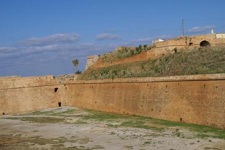 希腊 防御工事 风景 废墟 下疳 海滨 建筑学 欧洲 希腊语