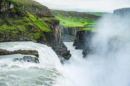 冰岛的古佛斯瀑布