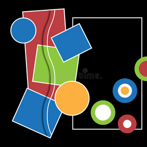 具有几何形状的抽象插图