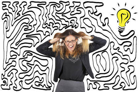 混乱的大脑角色思维办公室工作台上的业务混乱头脑清醒点齿轮头脑思维