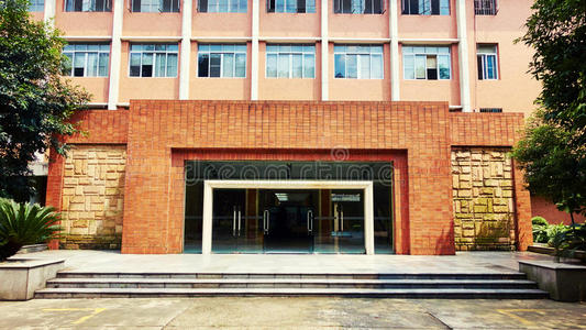 办公大门办公楼入口照片