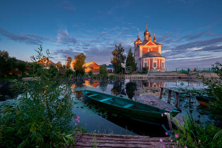 俄罗斯 渔夫 教堂 夏天 自然 宗教 古老的 美丽的 建筑学