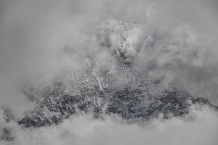 洛茨 岩面 落下 场景 独来独往 边缘 希马尔 全景 珠穆朗玛峰