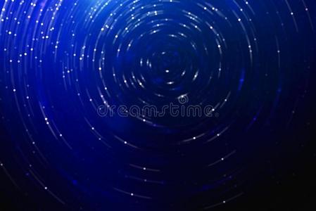 蓝色抽象科幻未来主义背景，太空中模糊的星星