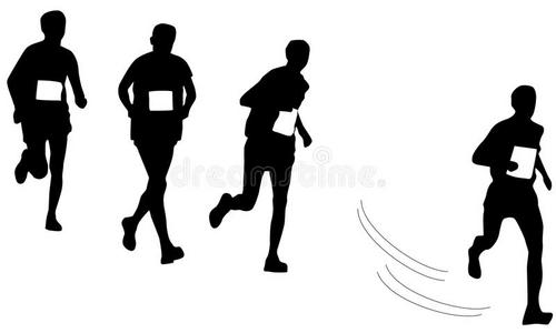 要素 马拉松赛跑 慢跑 人类 插图 完成 健康 运动员 竞争