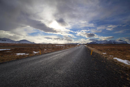开车 安全 冰岛 火山 驱动 危险 冬天 道路 街道 环路