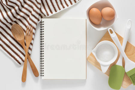 食谱的空白笔记本。