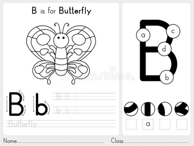 字母表az追踪和拼图工作表，儿童练习着色书