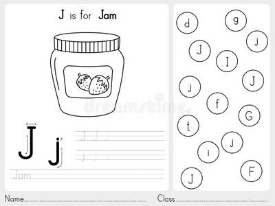 字母表az追踪和拼图工作表，儿童练习着色书