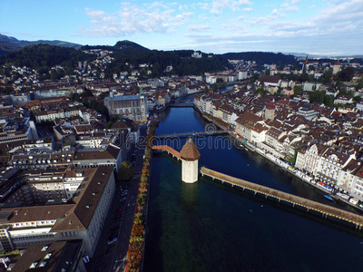 鸟瞰图，卢塞恩，瑞士
