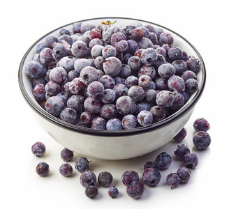 冷冻蓝莓照片