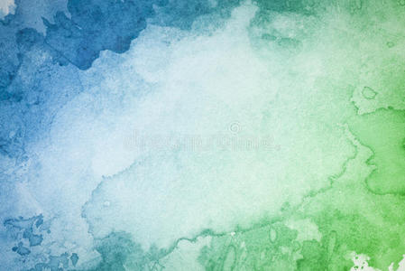 抽象艺术蓝绿色水彩背景照片
