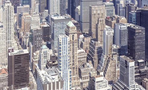 纽约曼哈顿鸟瞰图。