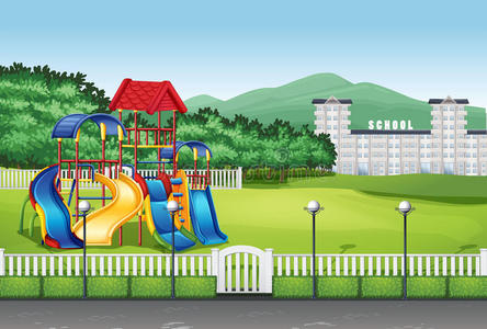 校园绘画长廊图片