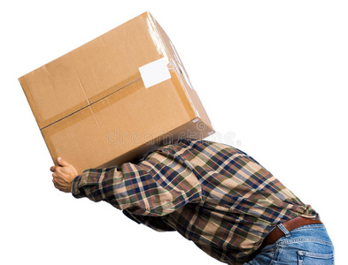 提着一袋子老人提着一个沉重的箱子照片