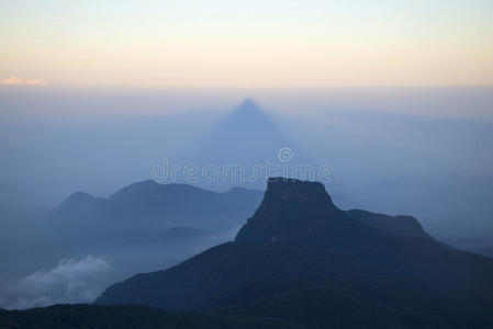 被遗弃的 亚当 三角形 亚洲 兰卡 斯里兰卡 早晨 风景