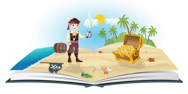 关于海盗和宝藏的书