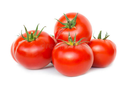 一组红色新鲜西红柿