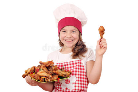 小孩吃鸡腿图片