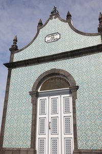 亚索雷斯传统教堂，帝国，在法亚尔岛。 葡萄牙