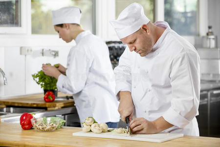 肉汁 烹调 制作 行业 切割 酒店 厨房 烹饪 长凳 蘑菇