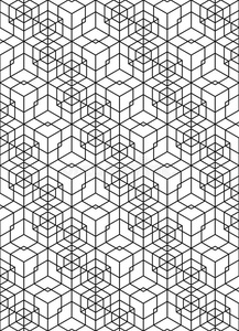 黑白抽象纹理几何无缝图案。