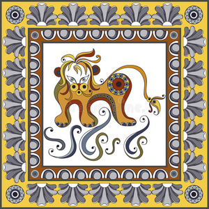 蜡染 狮子 釉料 织物 黏土 要素 阿拉伯语 母狮 哺乳动物