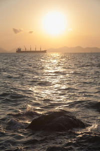 海洋 岩石 海景 港口 出口 货物 自然 天空 风景 早晨