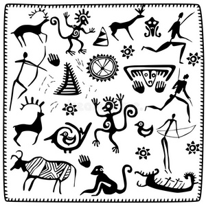 猴子 动物 猎人 萨满 艺术 创造力 工艺 面具 羚羊 绘画