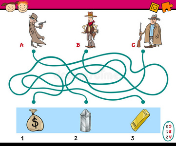 应用 漫画 搜索 性格 插图 孩子们 路线 逻辑 考试 迷宫