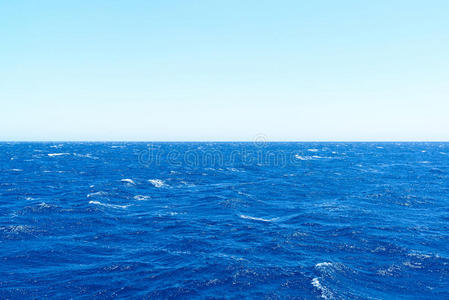 敬畏 天空 地平线 海洋 深的 地中海 海景 形象 空的