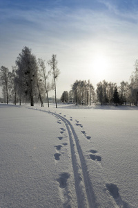 积雪路面