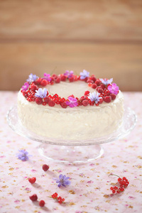 浪漫的 食物 结霜 糕点 甜点 生日 庆祝 饼干 假日 蓝莓