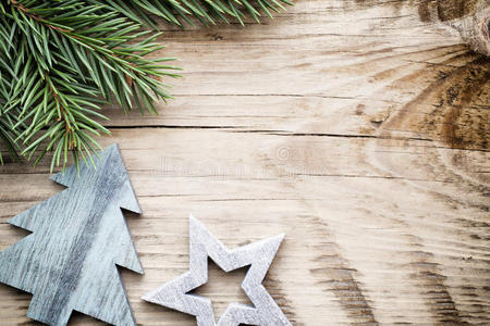 感谢 广告 古老的 木板 消息 明星 木材 形象 圣诞节
