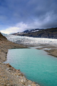 冰岛的冰川和湖泊