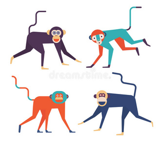 四只猴子的图标