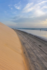 沙丘在海岸在杰利科卡拉，巴西