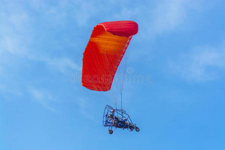 行动 高的 极端 跳伞 滑翔 降落伞 滑翔机 自由的 空气