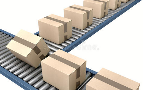 加载 行业 包装 包裹 商品 物流 机械 传送 货运 分布