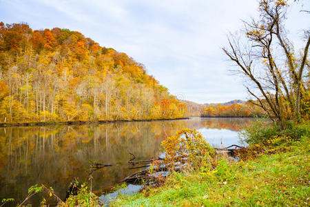 诺里斯水坝州立公园的秋天